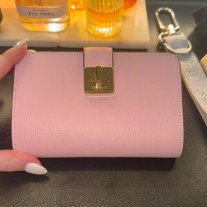 Kate Spade Blush Pink Wallet with Gold Clasp